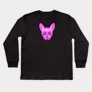 Bunny Head Kids Long Sleeve T-Shirt